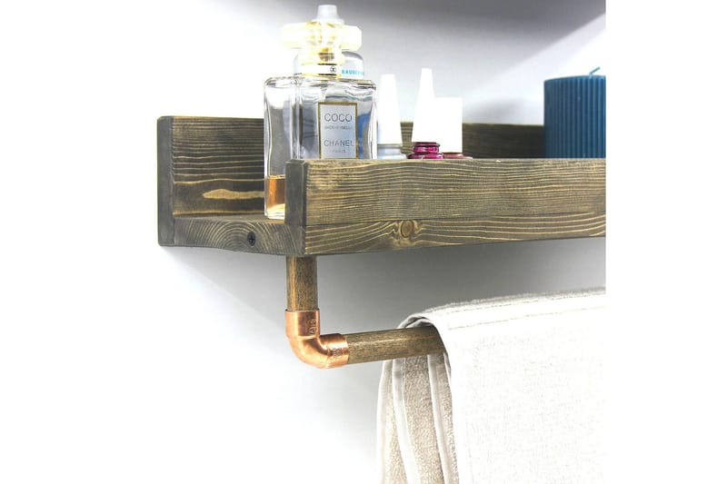 Leiasia Vegghylle 50 cm - Valnøtt - Oppbevaring - Hylle - Vegghylle