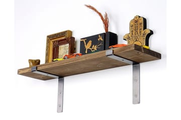 Lilamae Vegghylle 60 cm - Svart / Valnøtt - Oppbevaring - Hylle - Vegghylle