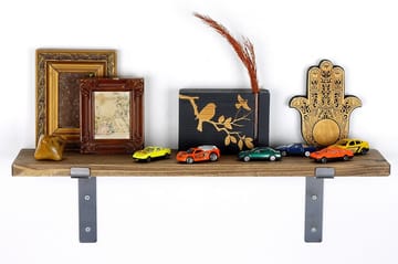 Lilamae Vegghylle 60 cm - Svart / Valnøtt - Oppbevaring - Hylle - Vegghylle