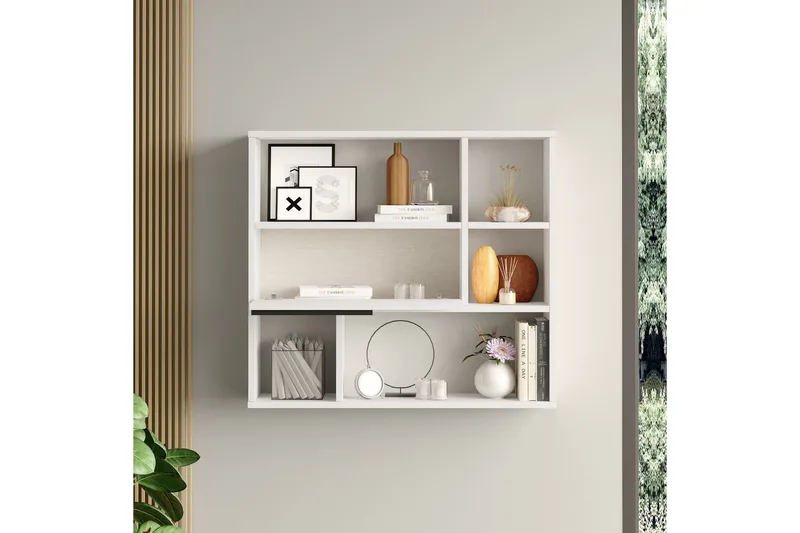 Liyakat Vegghylle 90,1 cm - Hvit - Oppbevaring - Hylle - Vegghylle