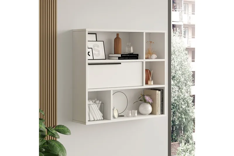 Liyakat Vegghylle 90,1 cm - Hvit - Oppbevaring - Hylle - Vegghylle