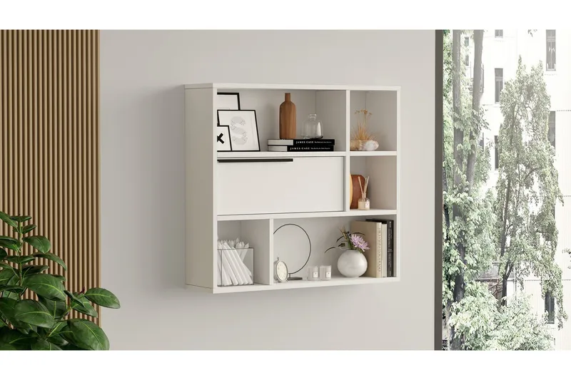 Liyakat Vegghylle 90,1 cm, Hvit