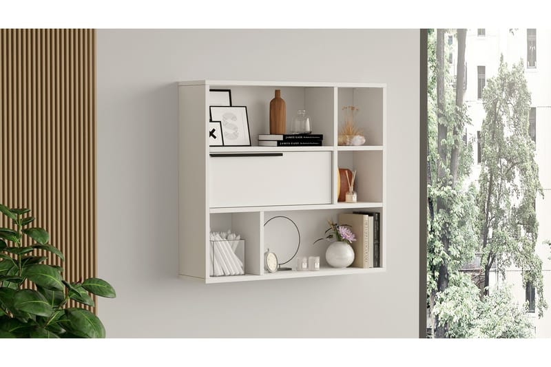 Liyakat Vegghylle 90,1 cm, Hvit