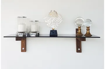 Michaelchristop Vegghylle 85 cm - Valnøtt - Oppbevaring - Hylle - Vegghylle