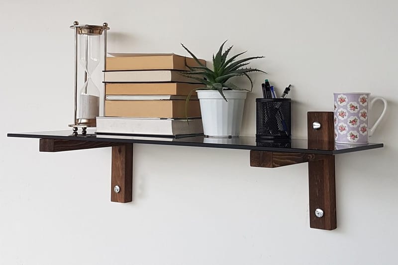 Michaelchristop Vegghylle 85 cm - Valnøtt - Oppbevaring - Hylle - Vegghylle