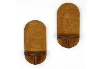 Nagaji Vegghylle 13 cm - Valnøtt - Oppbevaring - Hylle - Vegghylle