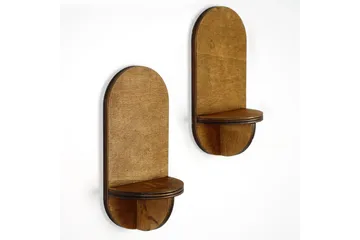 Nagaji Vegghylle 13 cm - Valnøtt - Oppbevaring - Hylle - Vegghylle