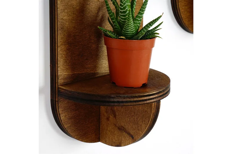 Nagaji Vegghylle 13 cm - Valnøtt - Oppbevaring - Hylle - Vegghylle