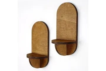 Nagaji Vegghylle 13 cm - Valnøtt - Oppbevaring - Hylle - Vegghylle