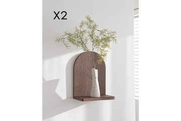 Nagaji Vegghylle 16 cm - Valnøtt - Oppbevaring - Hylle - Vegghylle