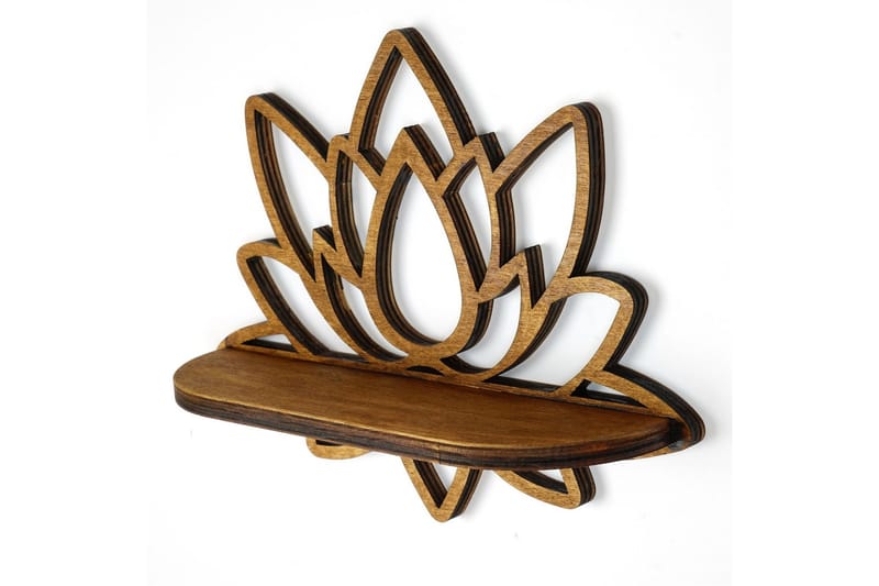 Nagaji Vegghylle 33 cm - Valnøtt - Oppbevaring - Hylle - Vegghylle