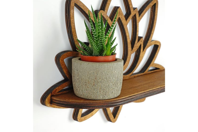 Nagaji Vegghylle 33 cm - Valnøtt - Oppbevaring - Hylle - Vegghylle