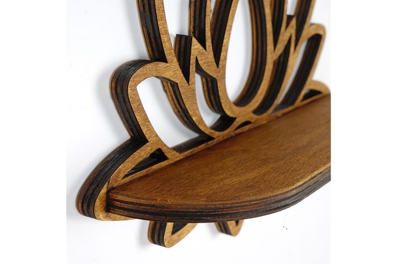 Nagaji Vegghylle 33 cm - Valnøtt - Oppbevaring - Hylle - Vegghylle