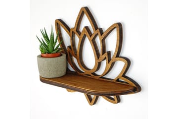 Nagaji Vegghylle 33 cm - Valnøtt - Oppbevaring - Hylle - Vegghylle