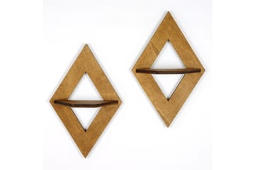 Nagaji Vegghylle 38 cm - Valnøtt - Oppbevaring - Hylle - Vegghylle