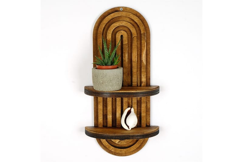 Nagaji Vegghylle 40 cm - Valnøtt - Oppbevaring - Hylle - Vegghylle