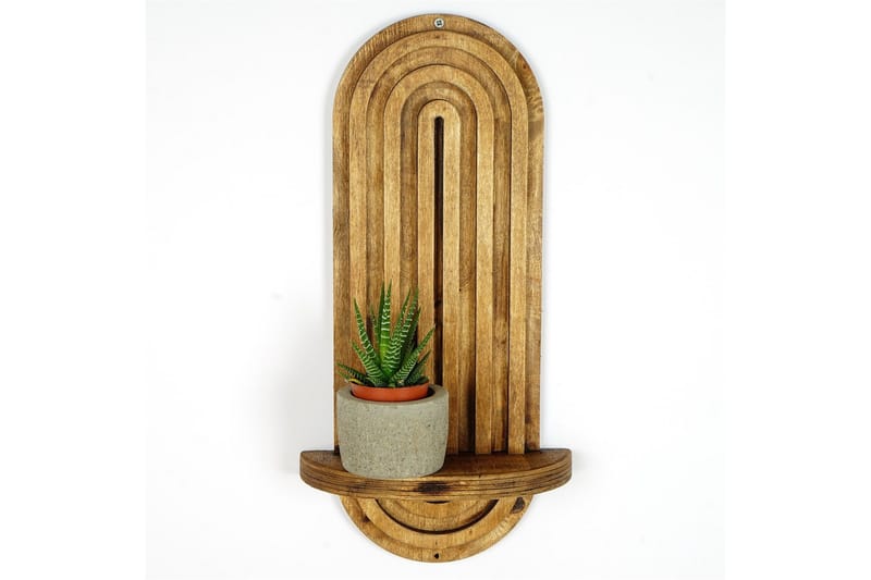 Nagaji Vegghylle 40 cm - Valnøtt - Oppbevaring - Hylle - Vegghylle