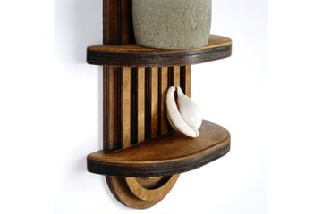 Nagaji Vegghylle 40 cm - Valnøtt - Oppbevaring - Hylle - Vegghylle