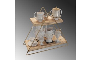 Naomasa Vegghylle 38 cm - Brun/Gull - Oppbevaring - Hylle - Vegghylle