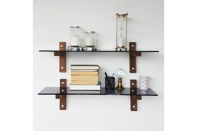 Nelams Vegghylle 85 cm - Valnöt - Oppbevaring - Hylle - Vegghylle