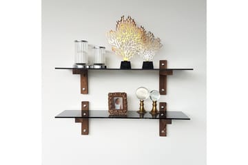 Nelams Vegghylle 85 cm - Valnöt - Oppbevaring - Hylle - Vegghylle