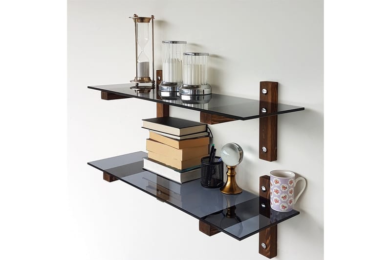 Nelams Vegghylle 85 cm - Valnöt - Oppbevaring - Hylle - Vegghylle