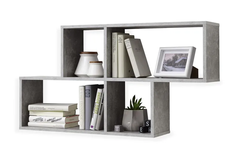 Nora Vegghylle 100 cm, Hvit/Betong