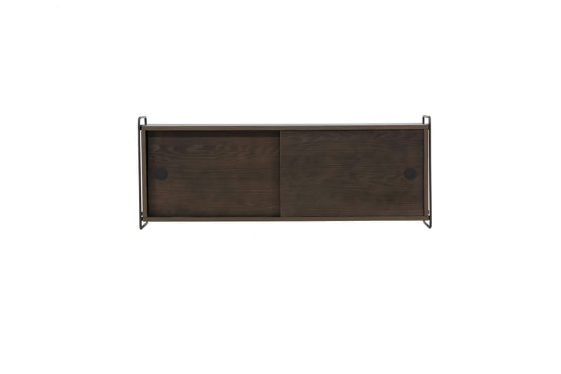 Paris Vegghylle 122x35 cm i Tre med Metallramme - Brun - Oppbevaring - Hylle - Vegghylle
