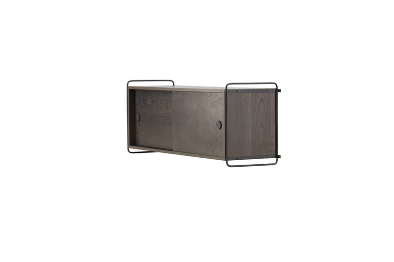 Paris Vegghylle 122x35 cm i Tre med Metallramme - Brun - Oppbevaring - Hylle - Vegghylle