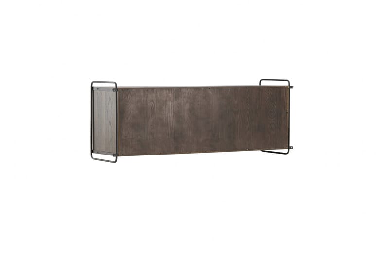 Paris Vegghylle 122x35 cm i Tre med Metallramme - Brun - Oppbevaring - Hylle - Vegghylle