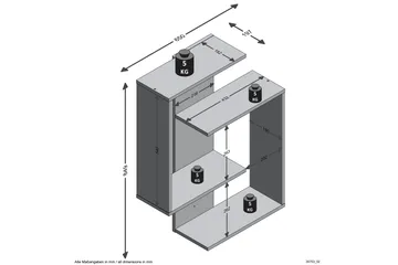 Prabhat Vegghylle 44 cm - Brun - Oppbevaring - Hylle - Vegghylle