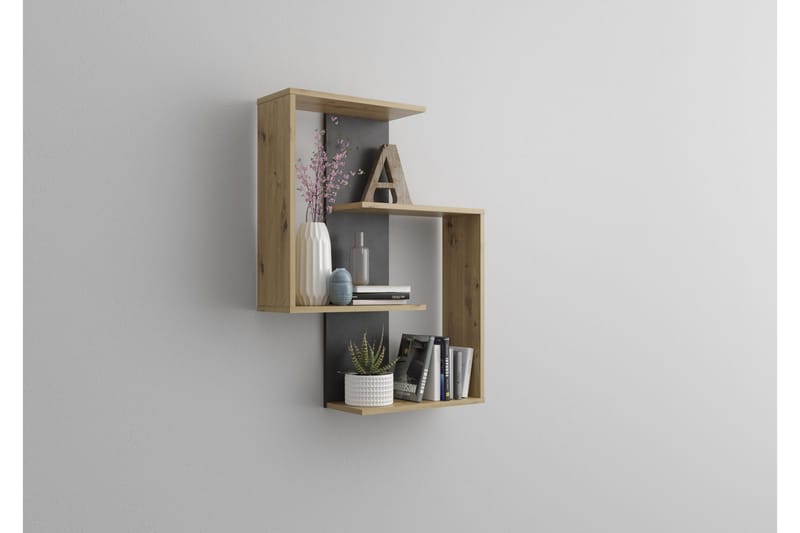 Prabhat Vegghylle 44 cm - Brun - Oppbevaring - Hylle - Vegghylle