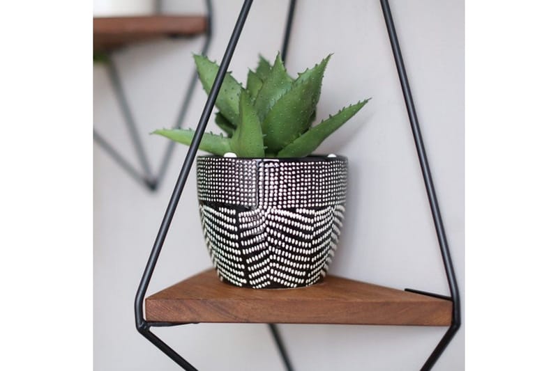 Pukkuri Vegghylle 23 cm - Brun/Svart - Oppbevaring - Hylle - Vegghylle