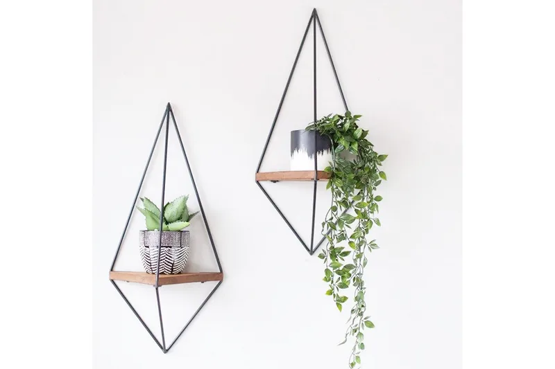 Pukkuri Vegghylle 23 cm, Brun/Svart