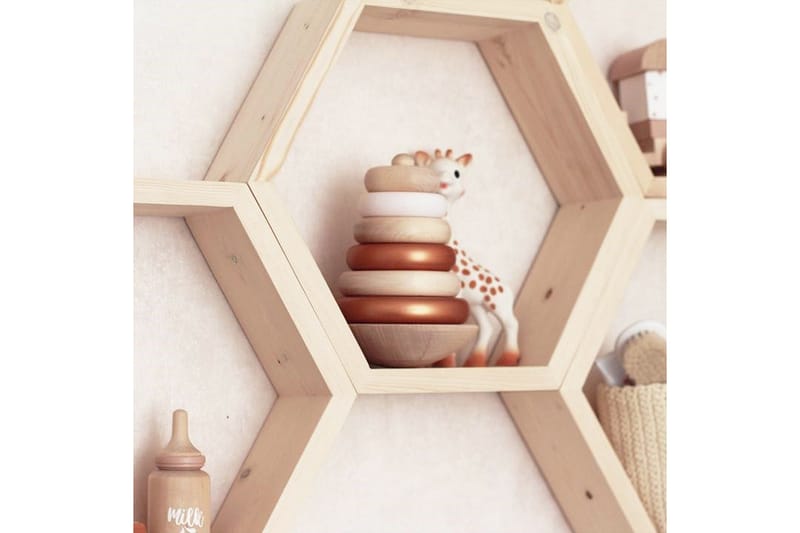 Pukkuri Vegghylle 36 cm - Brun - Oppbevaring - Hylle - Vegghylle