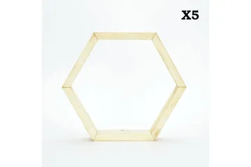 Pukkuri Vegghylle 36 cm i Tre - Hvit - Oppbevaring - Hylle - Vegghylle