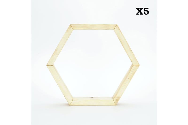 Pukkuri Vegghylle 36 cm i Tre - Hvit - Oppbevaring - Hylle - Vegghylle