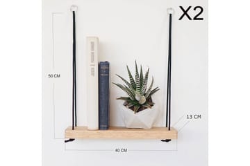 Pukkuri Vegghylle 40 cm - Brun - Oppbevaring - Hylle - Vegghylle