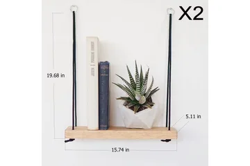 Pukkuri Vegghylle 40 cm - Brun - Oppbevaring - Hylle - Vegghylle