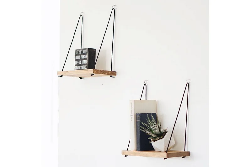 Pukkuri Vegghylle 40 cm, Brun