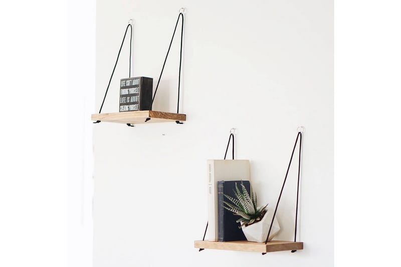 Pukkuri Vegghylle 40 cm, Brun