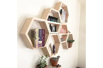 Pukkuri Vegghylle 42 cm - Brun - Oppbevaring - Hylle - Vegghylle