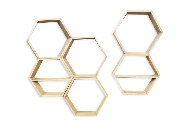 Pukkuri Vegghylle 42 cm, Brun