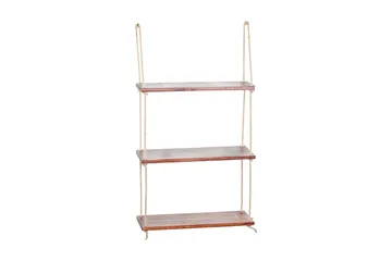 Pukkuri Vegghylle 60x13 cm i Mørkt Tre - Brun - Oppbevaring - Hylle - Vegghylle