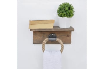 Pukkuri Veggoppheng 30 cm - Brun - Oppbevaring - Hylle - Vegghylle