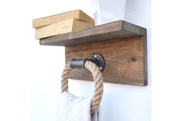 Pukkuri Veggoppheng 30 cm - Brun - Oppbevaring - Hylle - Vegghylle