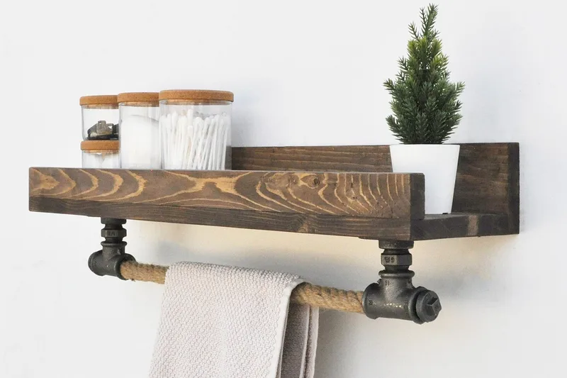 Pukkuri Veggoppheng 60 cm - Svart - Oppbevaring - Hylle - Vegghylle