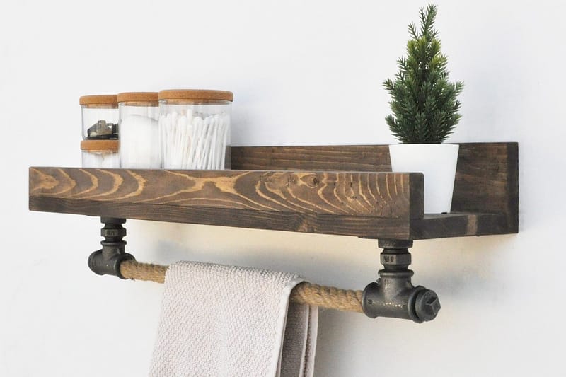 Pukkuri Veggoppheng 60 cm - Svart - Oppbevaring - Hylle - Vegghylle