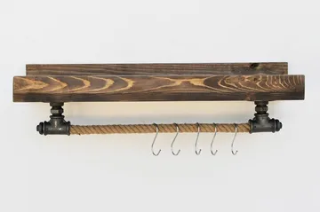 Pukkuri Veggoppheng 60 cm - Svart - Oppbevaring - Hylle - Vegghylle