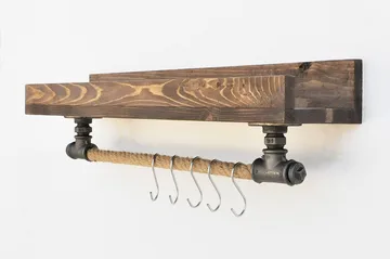 Pukkuri Veggoppheng 60 cm - Svart - Oppbevaring - Hylle - Vegghylle